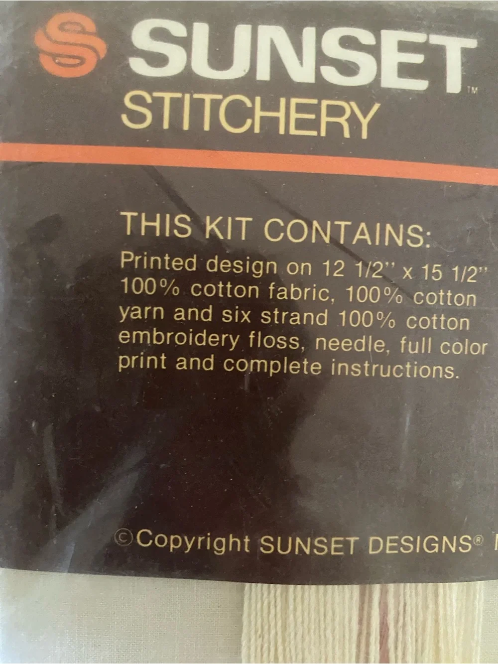 Sunset Stitchery Candlewick Wall Art - Navy and Gold